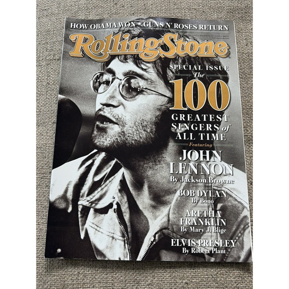 Y2k Vintage Rolling Stone John Lennon 100 Greatest Singer Issue 1066 The Beatles